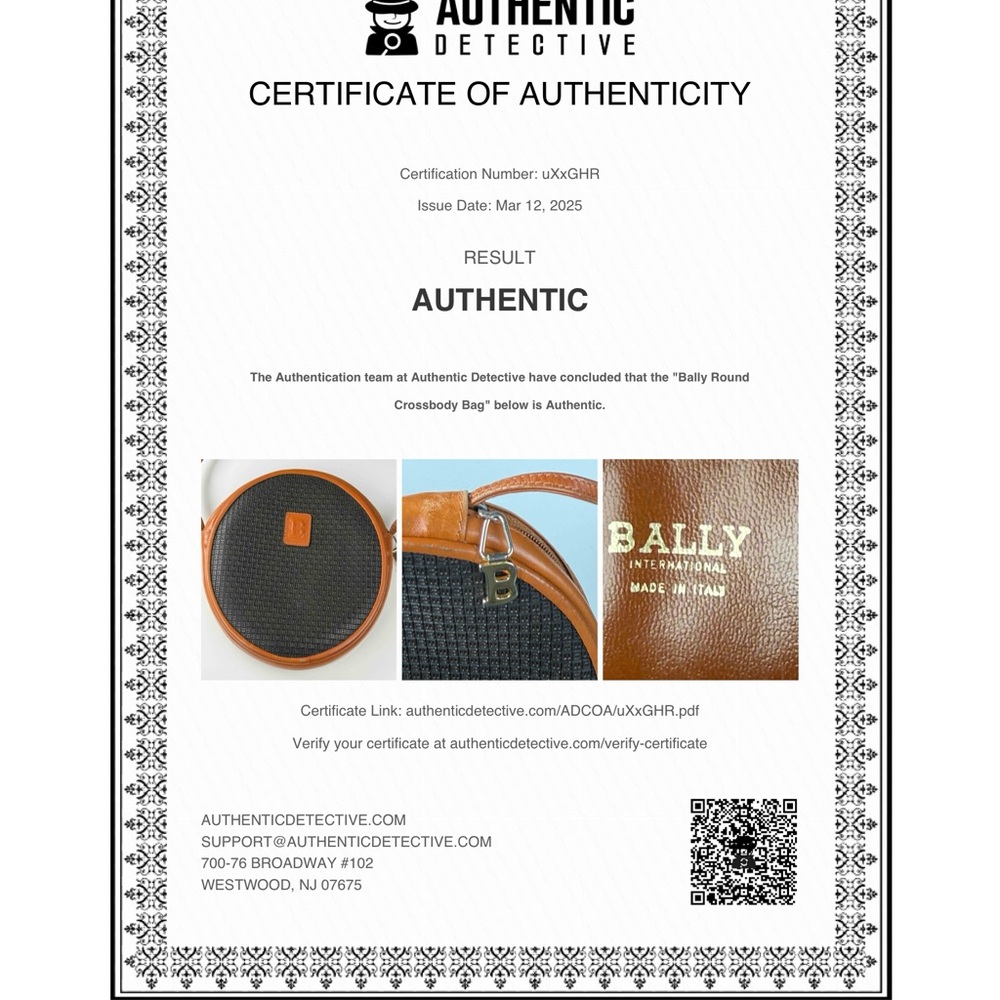 Bally Carmel Leather & Black Canvas Crossbody Bag - vintage authenticated - Picture 14 of 14